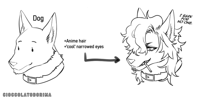Slapping Anime Hair+ 'Cool' Narrowed eyes into something really increases its 'coolness factor' haha 
