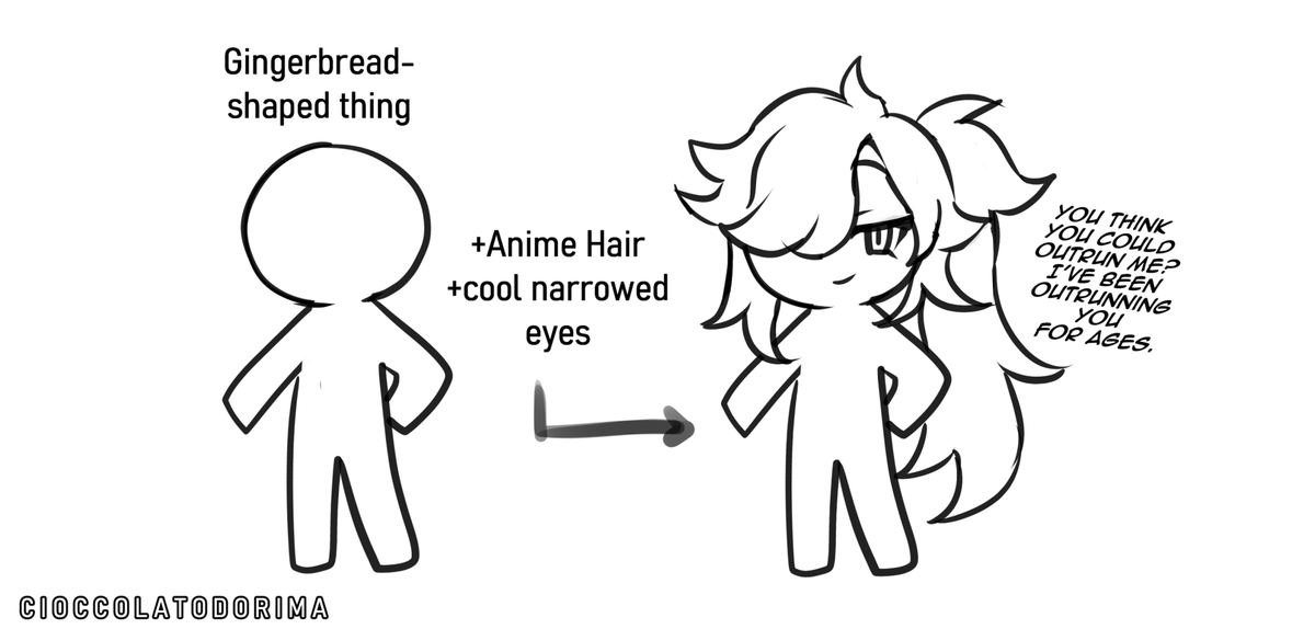Slapping Anime Hair+ 'Cool' Narrowed eyes into something really increases its 'coolness factor' haha 