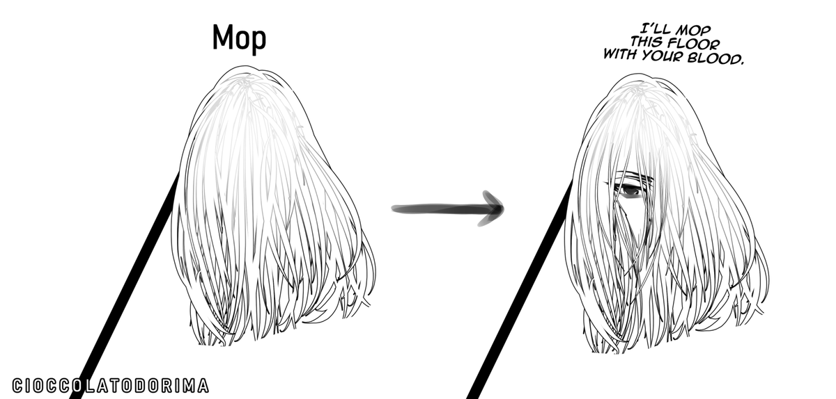 Slapping Anime Hair+ 'Cool' Narrowed eyes into something really increases its 'coolness factor' haha 