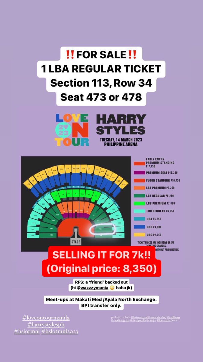 anjiebear's tweet photo. wts lfb ph

2 MORE DAYS! Let’s goooo! 

‼️selling our LBA regular ticket for 7k (original price: 8,350)
‼️willing to negotiate for both ubc and lba tickets

#HarryStyles #LoveOnTour2023
#LoveOnTourPH #HSLOTMANILA #HSLOT2023 #HarryStylesinPH #HSLOTMNL
#HarryStylesLoveOnTourPH https://t.co/mhVyL6cKc2