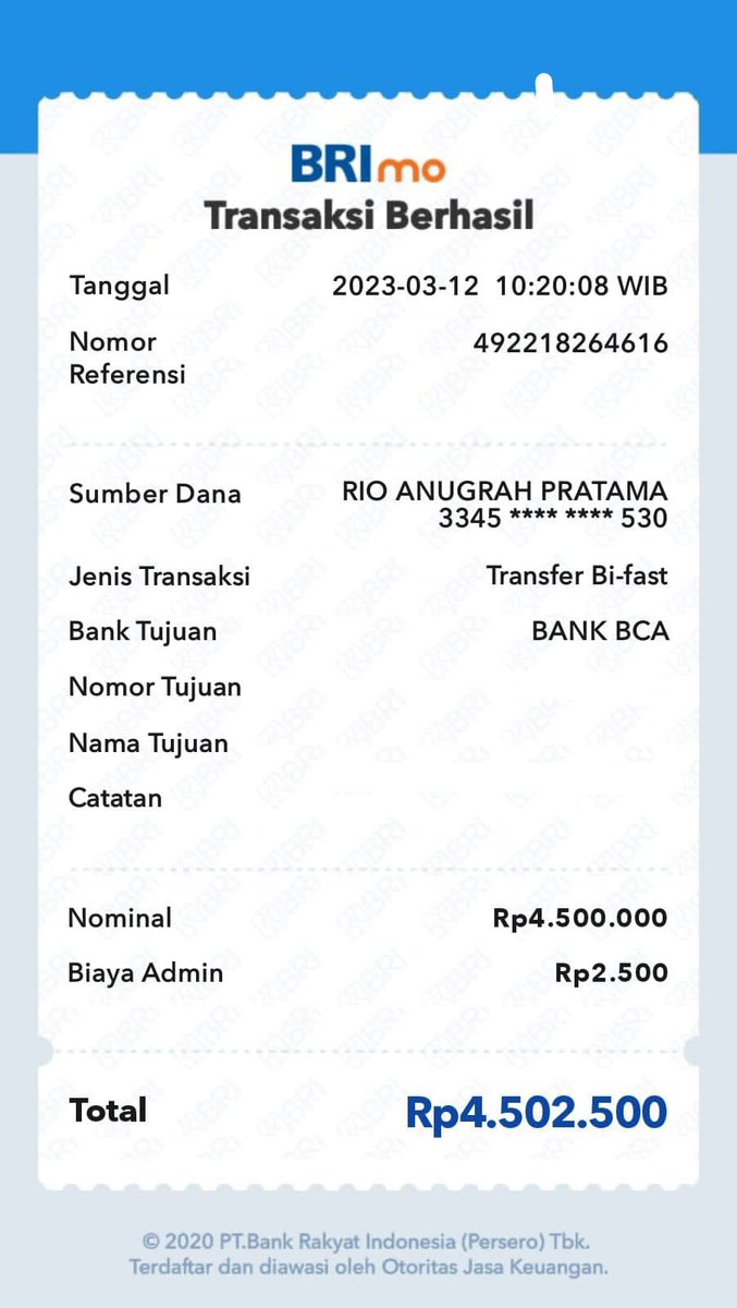foliskincalters's tweet photo. TWITTER PLEASE DO YOUR MAGIC
[Help RT]

PENIPUAN BUKTI TRANSFER PALSU ❗

Mamanya temenku ketipu, ada yg mau ngekost bilangnya udah bayar 6 bulan ternyata penipuan, ngasih bukti transfer palsu.

@BANKBRI_ID @DivHumasPolri @LaporPenipuan @mamikost #zonauang️ https://t.co/HeocEsM8Ui