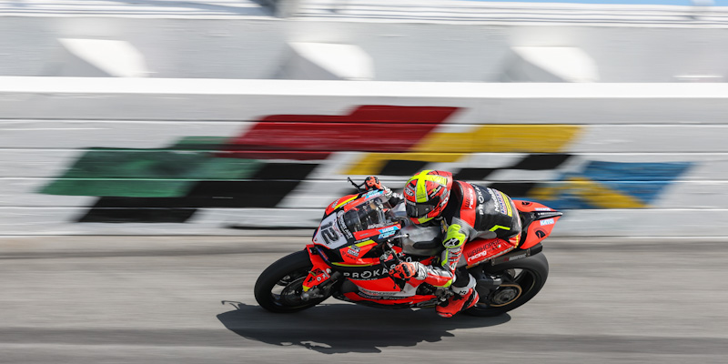 ducaticorse's tweet image. DUCATI DOES DAYTONA! Josh Herrin (#1 Warhorse HSBK Ducati) took his and Ducati's 2nd win in the iconic Daytona 200 race after starting from pole. Josh kept his cool in a 10-lap sprint finish after a late red flag. Fores (#12) out with a mechanical #ForzaDucati #DucatiPanigaleV2