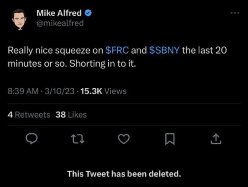 Toastttttttttt's tweet photo. @mikealfred Causing widespread panic to make money on your shorts is sick AF. Go home. https://t.co/MKL8KH9Kwy