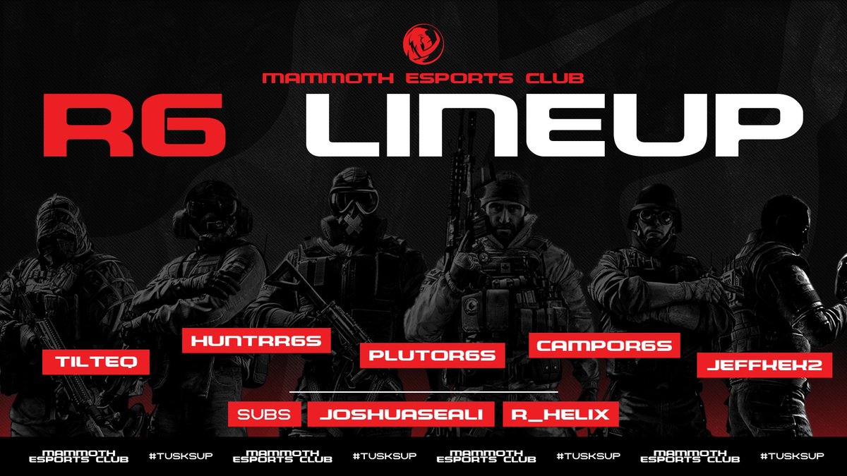 DNS MAMMOTH ESPORTS CLUB (@mammoth_oce) on Twitter photo π’ <a href="/MAMMOTH_OCE/">DNS MAMMOTH ESPORTS CLUB</a> R6 ANNOUNCEMENT π’
We started our run <a href="/Rainbow6ANZ/">Rainbow 6 ANZ</a> @ 6:15PM AEDT tomorrow!
π» <a href="/Tilteq/">Tilteq RAINBOW 6 VALORANT</a>
π» @JeffKek2
π» <a href="/PlutoR6S/">Pluto</a>
π» <a href="/CampoR6S/">CampoR6</a>
π» <a href="/HuntrR6S/">Judd</a>
π <a href="/JoshuaSeali/">Seali</a>
π <a href="/r_helix/">Josh</a>
Come support us!
#TusksUp 𦣠| #MECWIN | #BLASTR6 π’ <a href="/MAMMOTH_OCE/">DNS MAMMOTH ESPORTS CLUB</a> R6 ANNOUNCEMENT π’
We started our run <a href="/Rainbow6ANZ/">Rainbow 6 ANZ</a> @ 6:15PM AEDT tomorrow!
π» <a href="/Tilteq/">Tilteq RAINBOW 6 VALORANT</a>
π» @JeffKek2
π» <a href="/PlutoR6S/">Pluto</a>
π» <a href="/CampoR6S/">CampoR6</a>
π» <a href="/HuntrR6S/">Judd</a>
π <a href="/JoshuaSeali/">Seali</a>
π <a href="/r_helix/">Josh</a>
Come support us!
#TusksUp 𦣠| #MECWIN | #BLASTR6