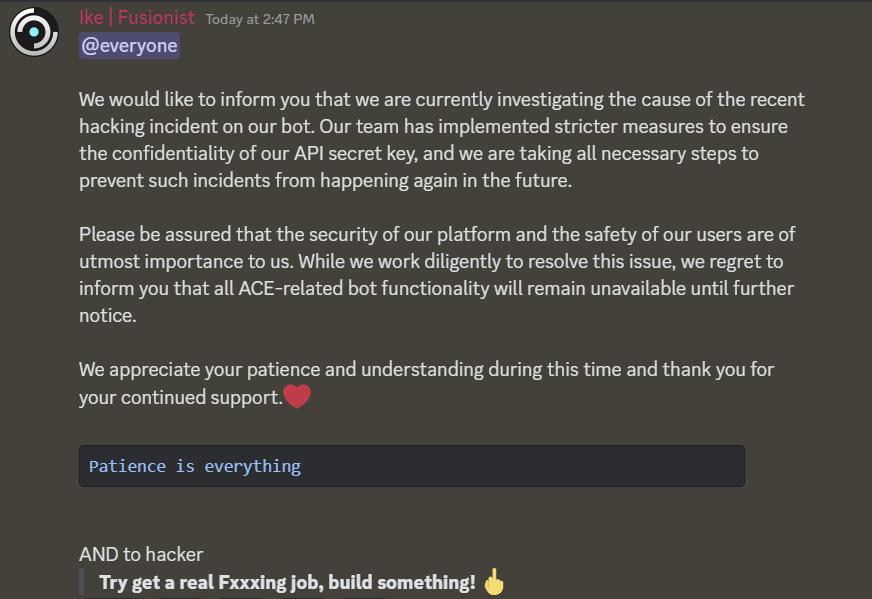 Announcement with attitude indeed. 🤣