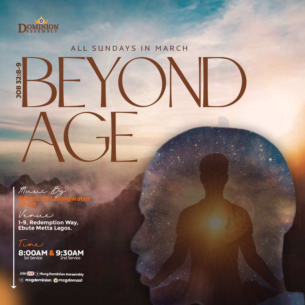 RCCGDominionAss's tweet photo. Good morning and welcome to the first service.
#BeyondAge https://t.co/XVjajxXoRf