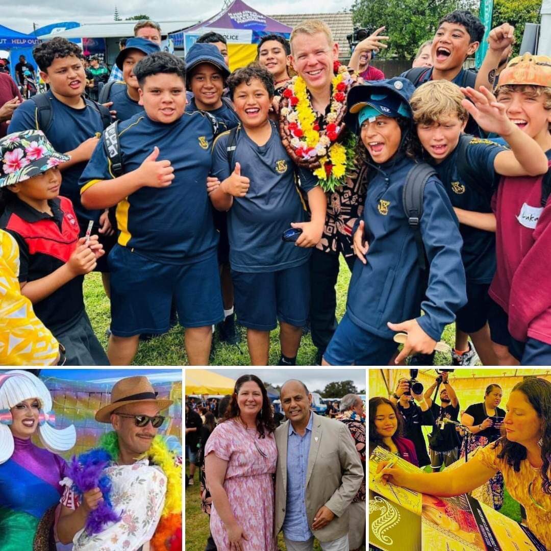LabourMaoriNZ's tweet photo. After a hard few years, it's great to see Aotearoa getting its event on again! From mixing it with #takatāpui @ the #BigGayOut (+ $18m to end #HIV transmissions) & #BayPride, to catching up with whanaunga at #Polyfest - our #Māori Caucus was right amongst the, energy, & pride! https://t.co/b2R3vkKCOU