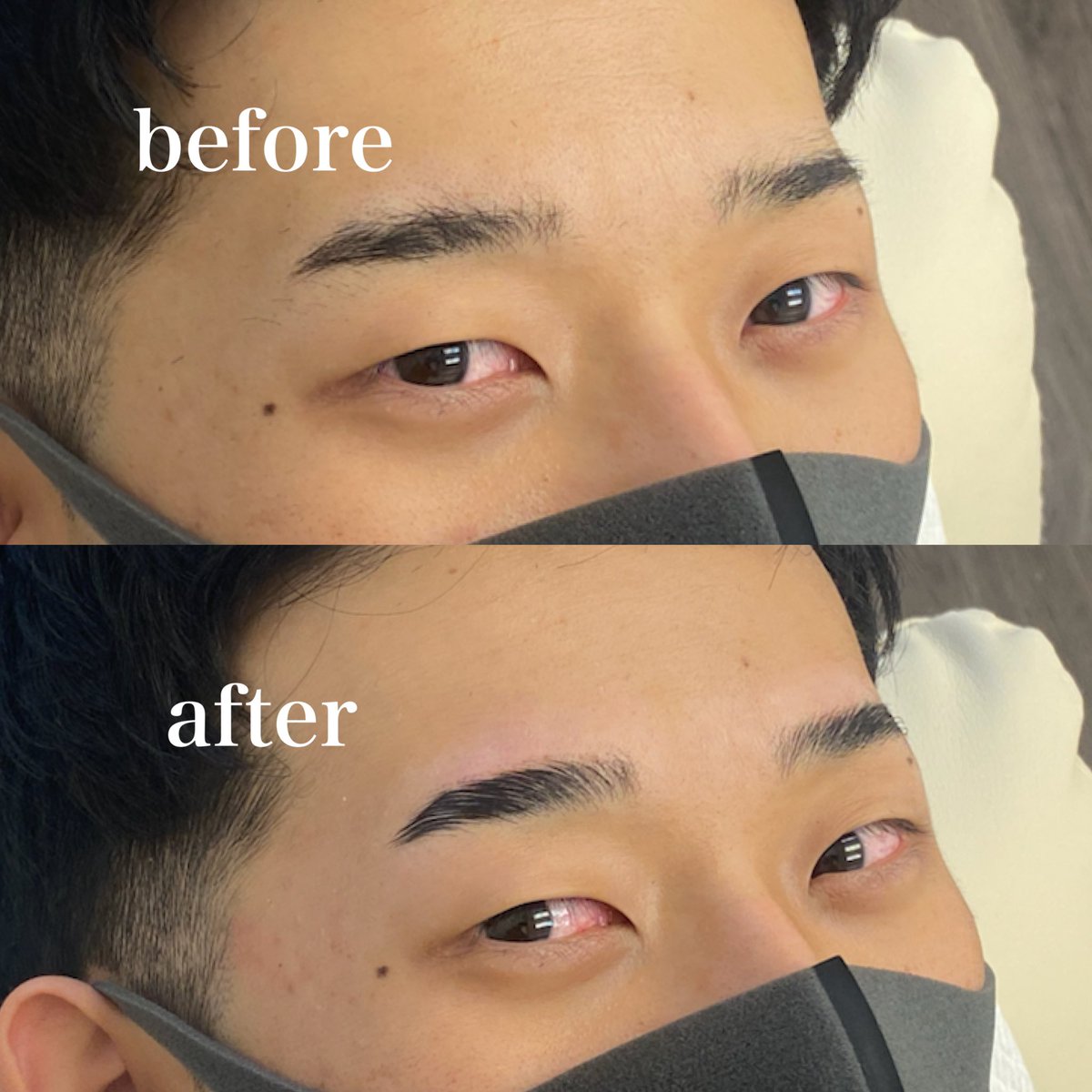 イケメン度増してます🌝
#ハリウッドブロウリフト
#メンズ眉毛
#メンズアイブロウサロン
#眉毛パーマ
#アイブロウサロンラディーグ
#渋谷メンズ眉毛