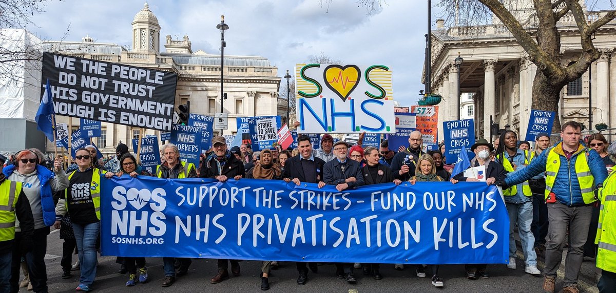 'NHS privatisation kills!'

Yesterday tens of thousands marched through the streets of London to show their support for the NHS
#SOSNHSDEMO #SOSNHS!