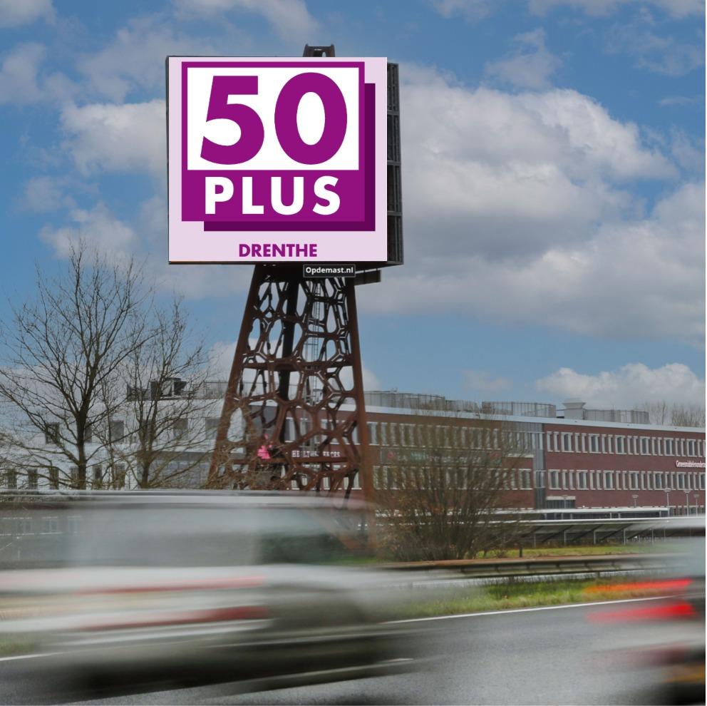 HermanSchulte1's tweet photo. De dag vóór de verkiezingen komt ons logo op de grote mast aan de A28 in beide richtingen te zien. Tussen 18.00-18.59 uur komt dit 100 keer te zien gedurende 6 seconden per keer. Dus in totaal 10 minuten. https://t.co/G3bCri7aV8