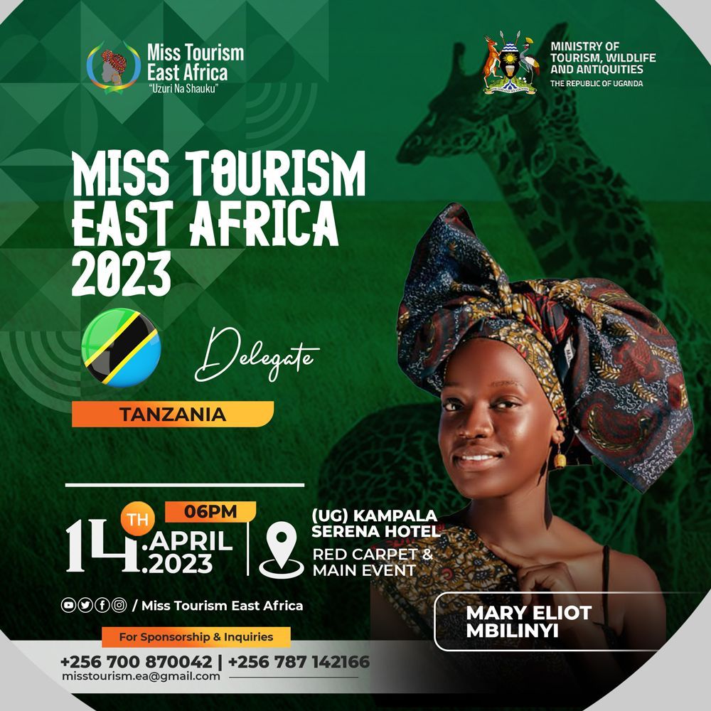 misstourismea's tweet photo. Meet the beautiful Mary Elliot Mbilinyi. She will be representing Tanzania at the miss tourism east Africa beauty pageant come 14th April at Kampala Serena hotel. 
#beautybeyondborders
@misstourismtanzaniaofficial 
@MTWAUganda
@kampalaserenahotel 
@hotel_lavena 
@uwec_entebbezoo https://t.co/lyo3pSsIMr