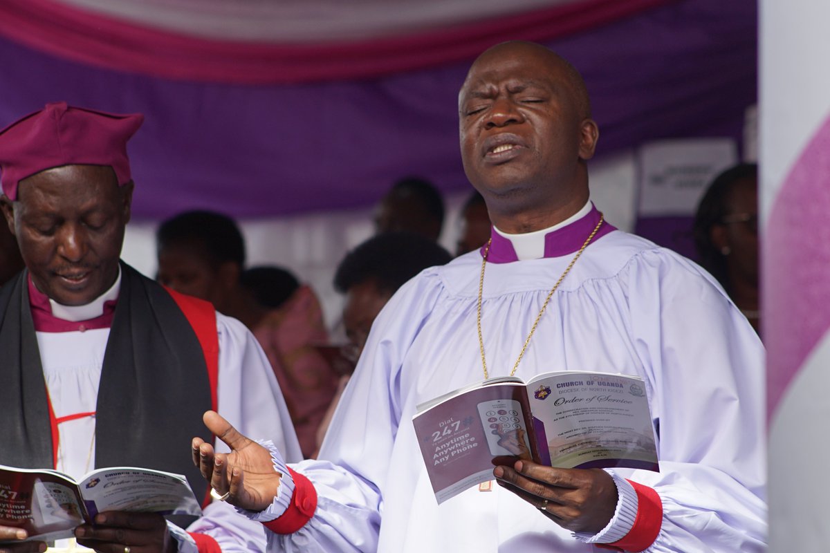 UCUniversity's tweet photo. Today the people of the Diocese of North Kigezi will receive their 6th Bishop, the Rev. Onesimus Asiimwe.
In a few minutes, he'll be consecrated and enthroned at Emmanuel Cathedral, Kinyasano, Rukungiri. #Apply2UCU #spiritualsunday https://t.co/0TdU93qO1u
