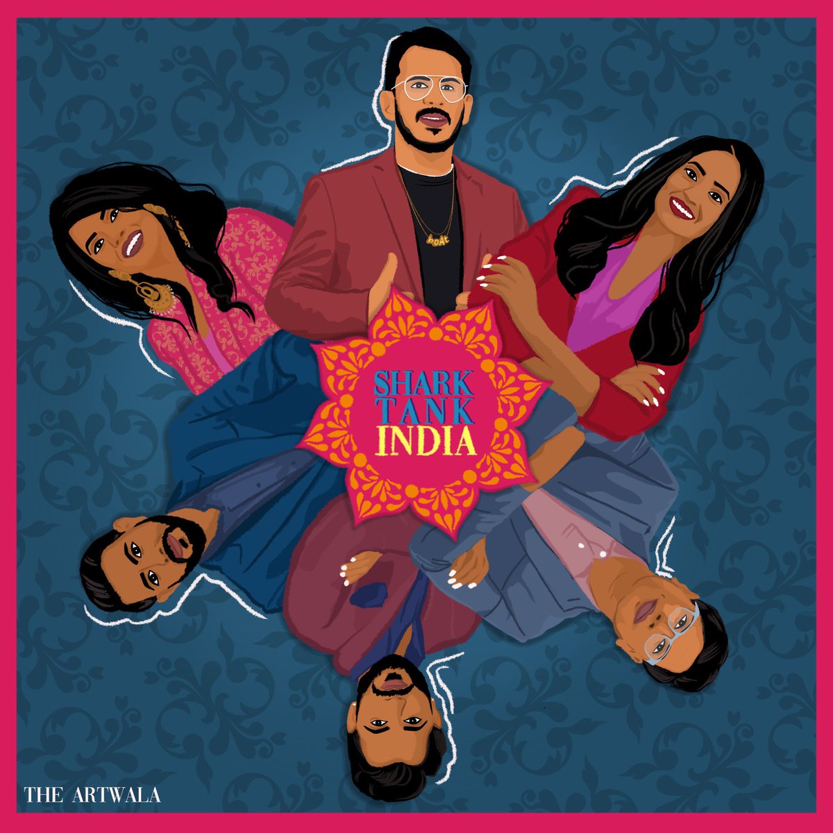 theartwala's tweet photo. Shark Art 

#illustrationart #SharkTankIndia #SharkTankIndiaS2 #artwala #fanart https://t.co/Q66H7DUAFh