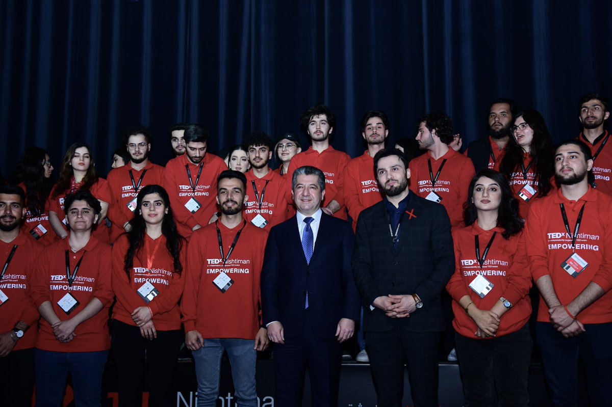 rawand_hussen's tweet photo. Thread:
The valuable presence of H.E. @masrourbarzani to #TEDxNishtiman 2023:
- More than 1500 selected people attended the program among the 5000 applied applicants.
- H.E. visit was a morale boost for the 150 volunteers, who felt appreciated for their hard work.. https://t.co/RrTq6IN7XA