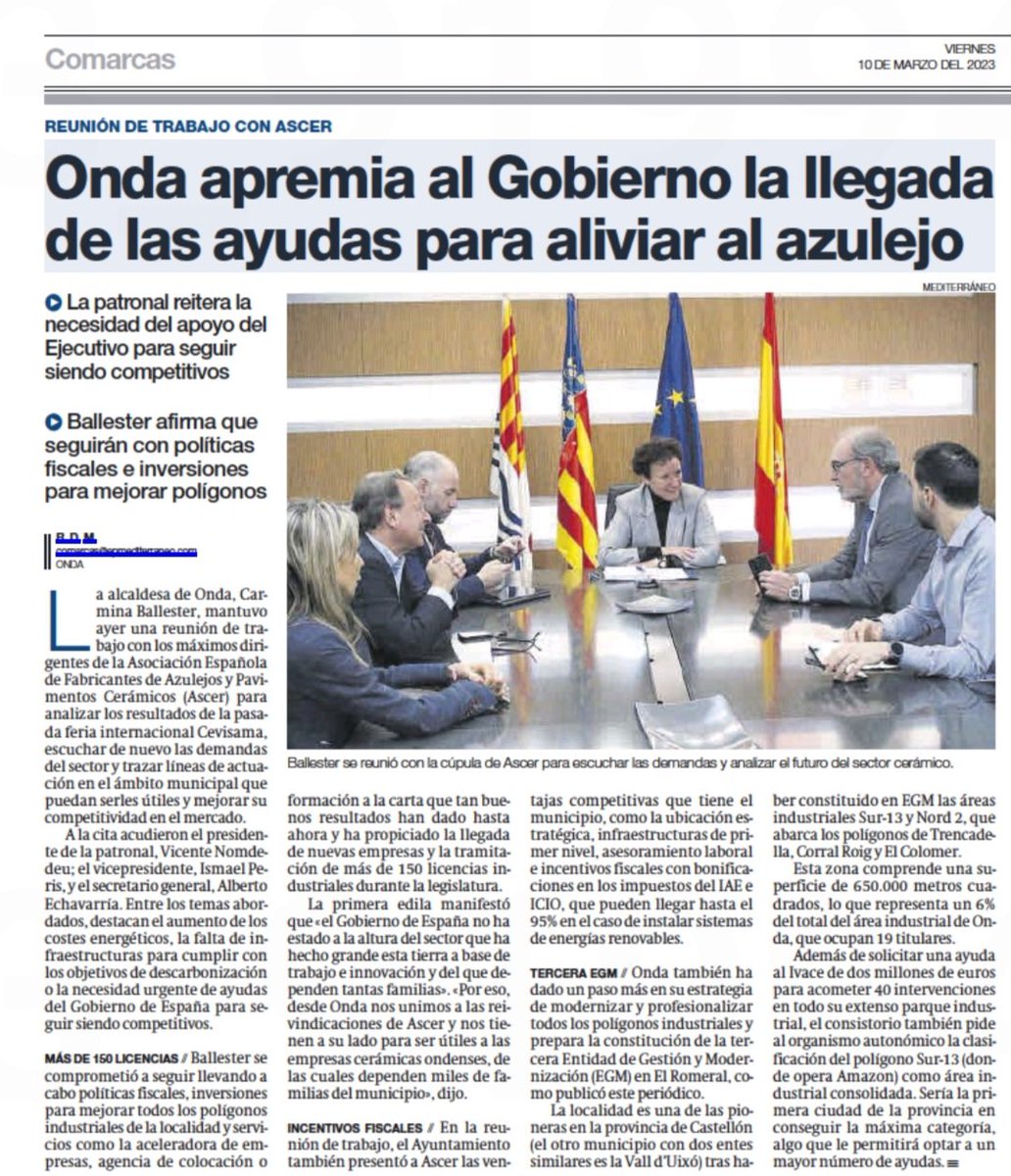 Carmina_BF's tweet photo. Estaremos SIEMPRE al lado del azulejo y toda su industria accesoria.
Es nuestra principal fuente de riqueza y generadora de miles de puestos de trabajo.
En Madrid deben entender la importancia de este sector para nuestra Provincia.
#OrgullOnder
#MásIlusiónxOnda 💙💙 https://t.co/h4U1UKU0oZ