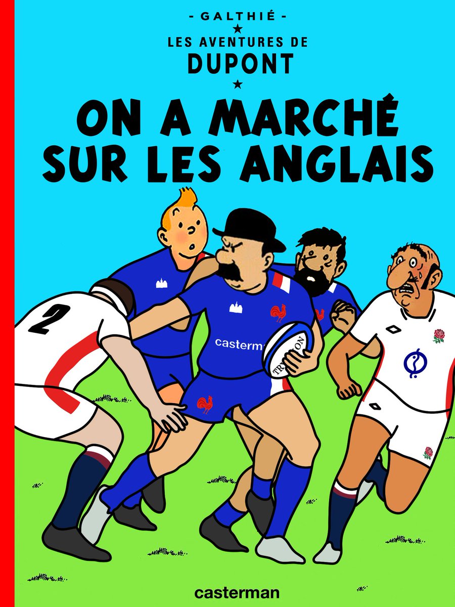Crossover avec le Neurchibald de Tintin 
#NefaisonsXV #XVdeFrance #ANGFRA  #ENGFRA #ENGvFRA