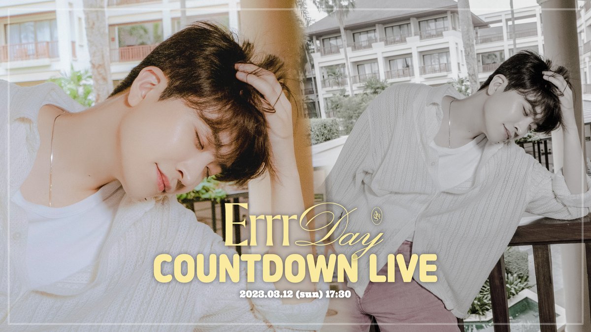 YOUNGJAExArs's tweet photo. 영재(Youngjae) Digital Single 'Errr Day' COUNTDOWN LIVE
2023.03.12(SUN) 5:30PM (KST)
https://t.co/sr9Zb1aiS0

#영재 #YOUNGJAE
#ErrrDay
@GOTYJ_Ars_Vita https://t.co/tT1d88ZJCJ