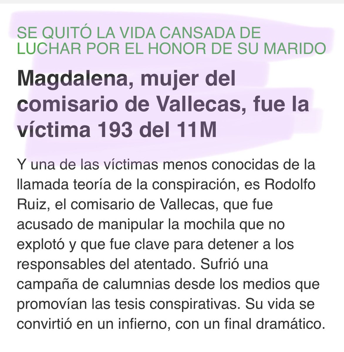 protestona1's tweet photo. Los responsables de la muerte de la víctima 193 del 11M siguen sin ser castigados, ni siquiera civilmente…

Eso dice mucho más de nosotros como sociedad, que de ellos mismos…🤷🏻‍♀️ https://t.co/J5QMOxwu4Y