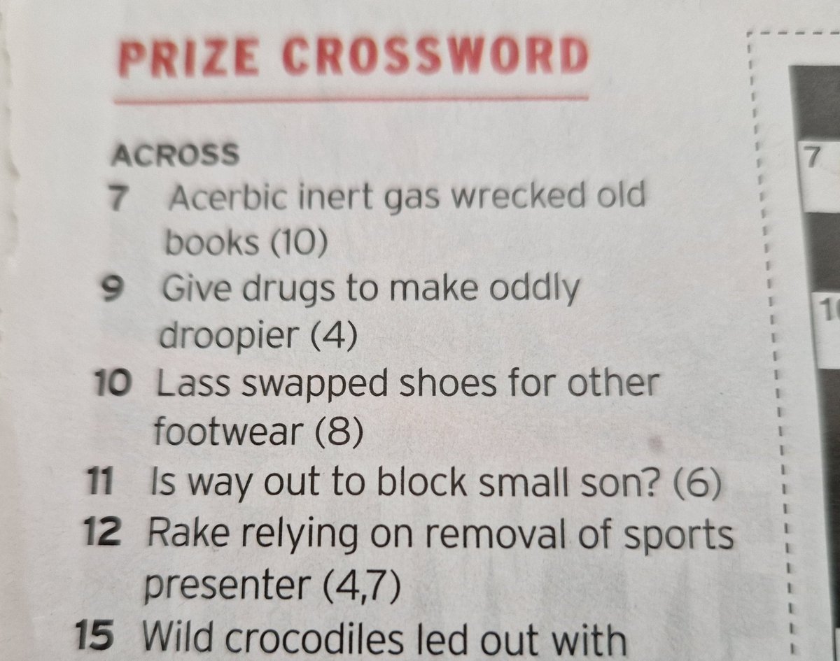 JimbobHudd's tweet photo. @richardosman @DaveGorman looks like the BBC are using the Radio Times cryptic crossword to dictate future policy.
 (12A feb 4-10) https://t.co/PHVpmI71At