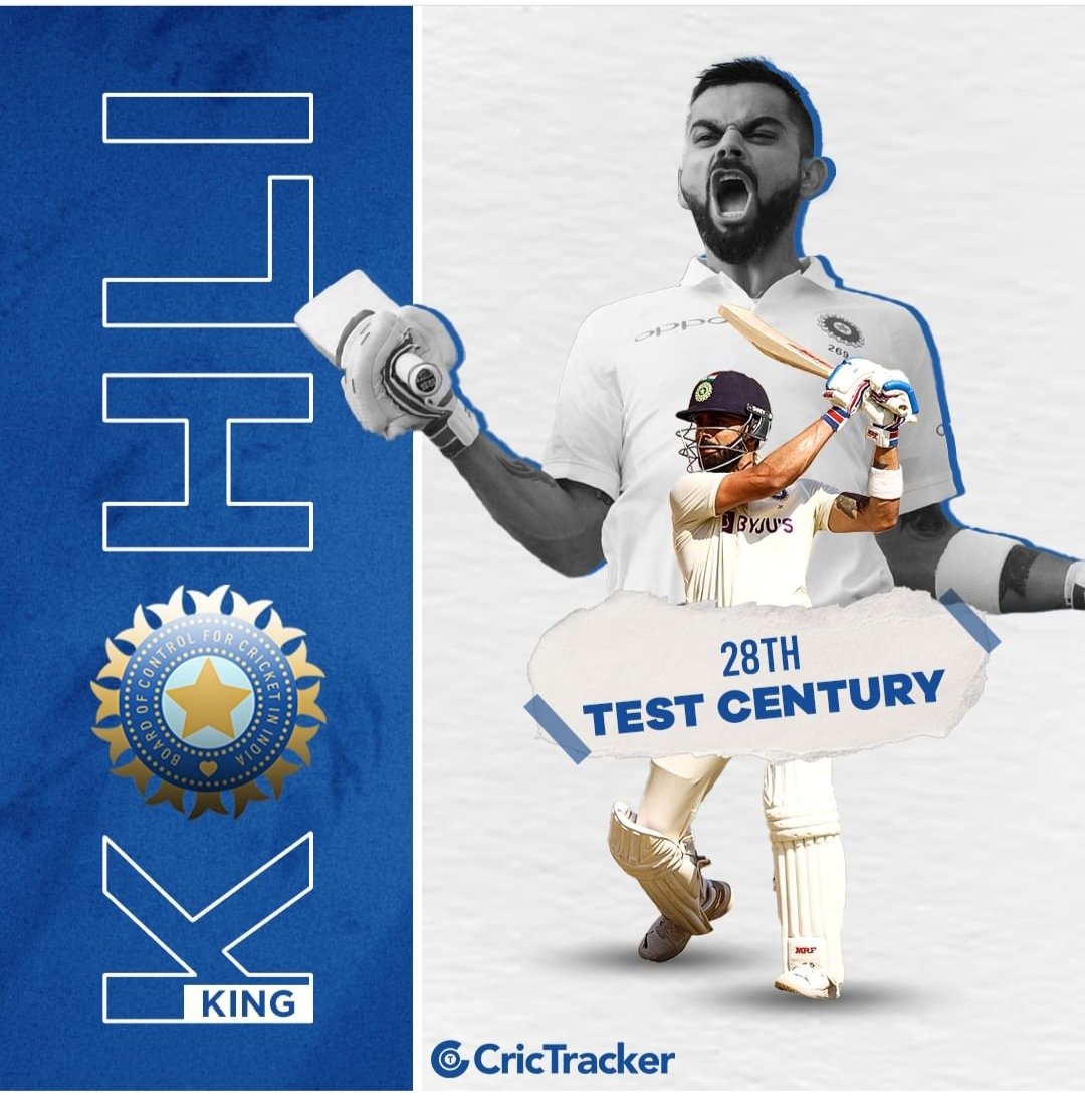 vikashtatlao331's tweet photo. The long wait is finally over for @imVkohli ; Atlast hits 28th Test century.
75th hundred by Virat Kohli! https://t.co/zwAhik3d7v