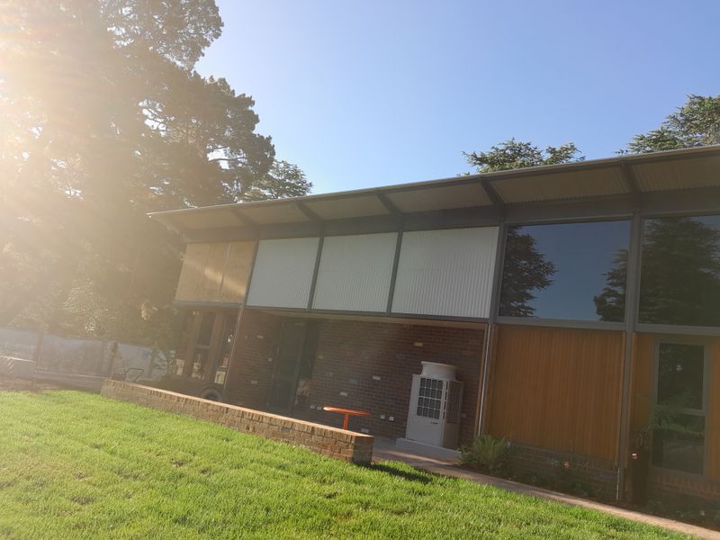 watitune's tweet photo. Haig Park Community Centre, the future home of the New Weddington Isles' Prime Consul is nearly done! Set in the beautiful Haig parkland it boasts hotdesk offices, meeting rooms and space for activities, films and exhibitions.https://t.co/VpDnIwjbSa https://t.co/vqc1OOBfyu