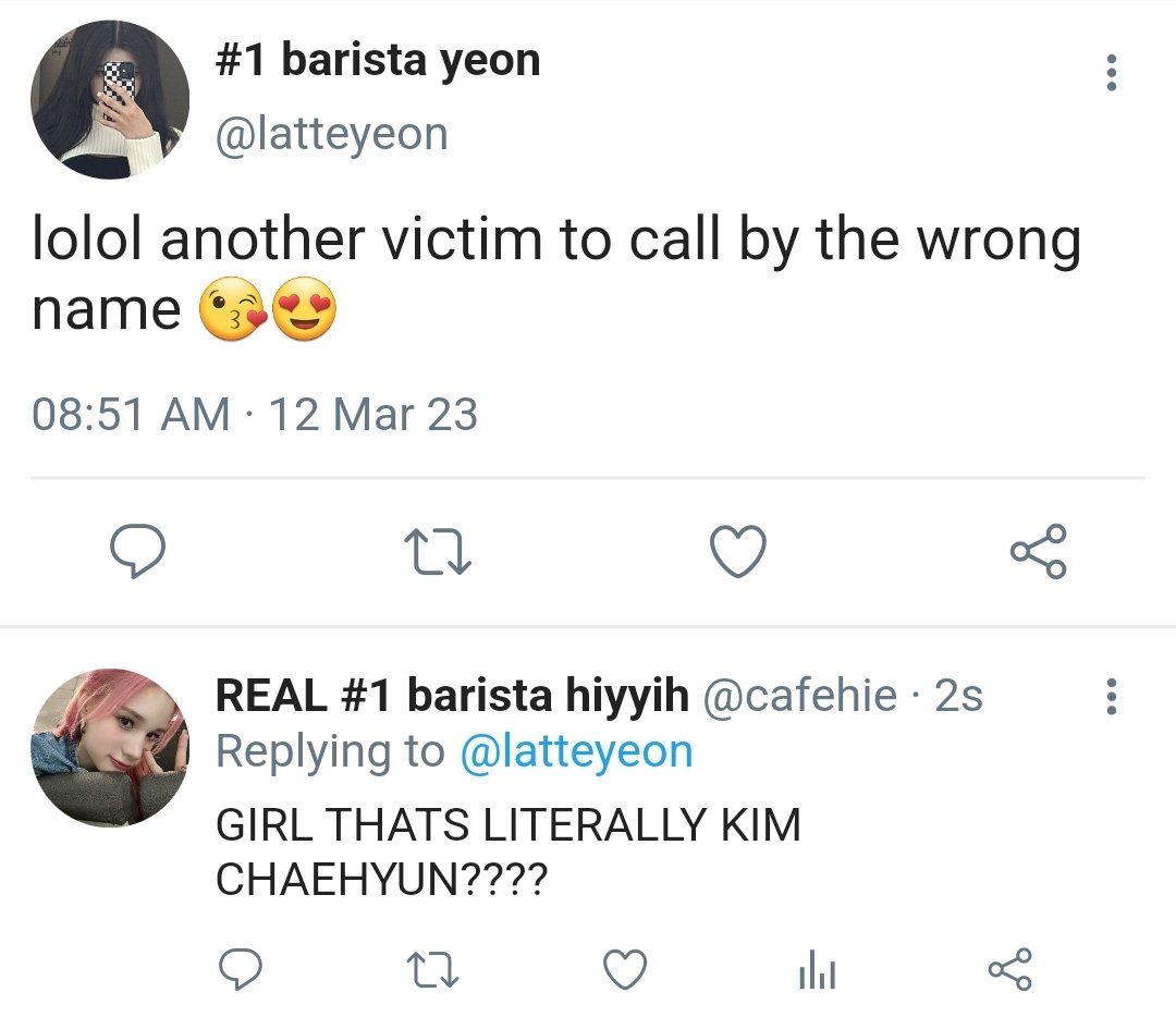 instakang's tweet photo. order for kim...? 
— a #chaeda au wherein...

soloist kch is just trying to survive her stressful promotions. perhaps, the cute girl working in the cafe that's just opened up downtown is just the right person to help...well, if she can get her name right first. https://t.co/HNUR9dStiG