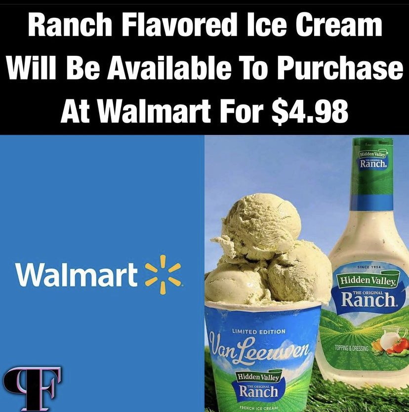 Dawg75Msu's tweet image. “Everybody’s so creative” ~ 
“It’s so differently different!”….. #Walmart #HiddenValleyRanch #IceCream 🍧
