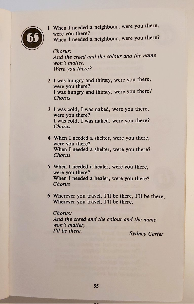 RetirementTales's tweet photo. This week's old school hymn is "When I Needed a Neighbour".

Please turn to song 65 in your Come &amp; Praise books and please do not smirk or giggle at the third verse. This song has a serious message and the lyrics have never been more important.

❤ https://t.co/Fm3p1Htmq8