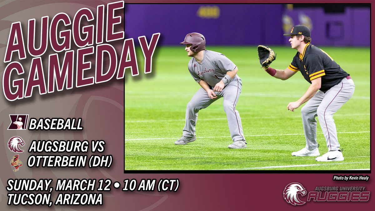 BASEBALL - The Auggies are set to open their spring trip in Tucson with a doubleheader against Otterbein today at 10 am (CT)!

Live video/stats: bit.ly/AugLive
#d3base #AuggiePride