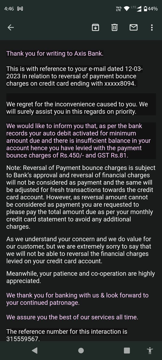 techsathish's tweet photo. @AxisBankSupport  your customer care representative is so dumb that they don't understand what I am talking about. Repeating the same words like a BOT. Can I expect any resolution for my issue ref #315559567 ? https://t.co/y9AgsQBs0S