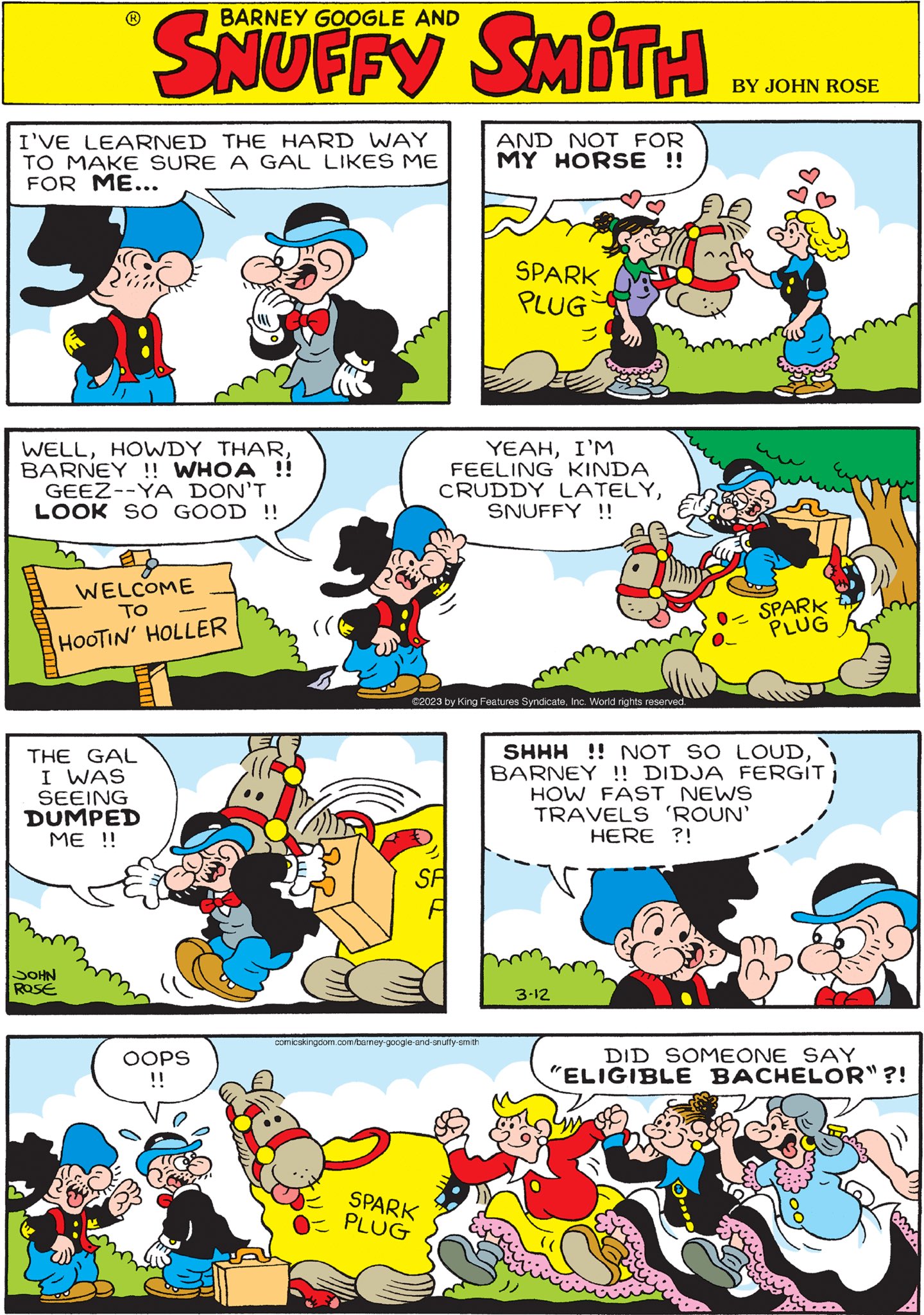 Classic comic strips on twitter barney google and snuffy smith by