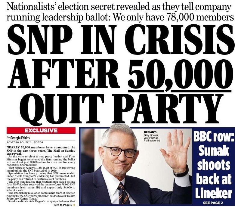 R_MacGhilleAnd's tweet photo. There we have it, Mi-Voice (who are administering the SNP 'vote' alongside British Security forces GCHQ) is sending out 78k ballots.

As we've been saying for years, they've hemorrhaged members, some 50k in fact.

However they only expect 54k to vote, odd 🤔 #GhostMembers https://t.co/O0ozkeQJeU