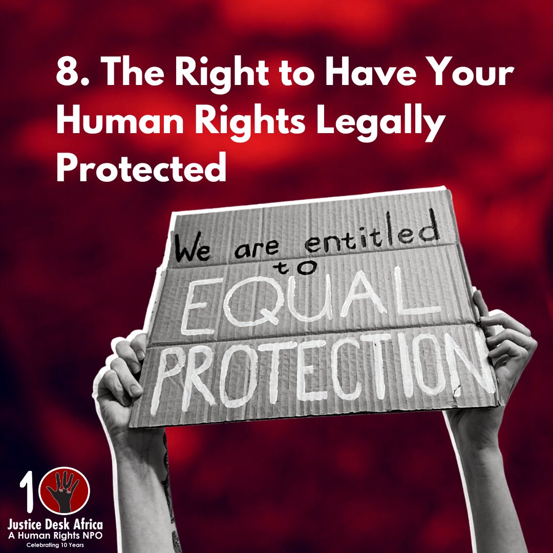Justice Desk Africa on Twitter "Article 8 If your rights under the(01)