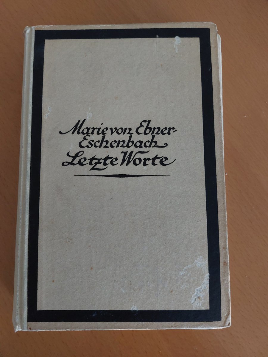 UlrikeTanzer2's tweet image. Zum Todestag Marie von #Ebner-Eschenbachs (12.03.1916) ein Aphorismus:
"Jeder Mensch hat ein Brett vor dem Kopf - es kommt nur auf die Entfernung an."