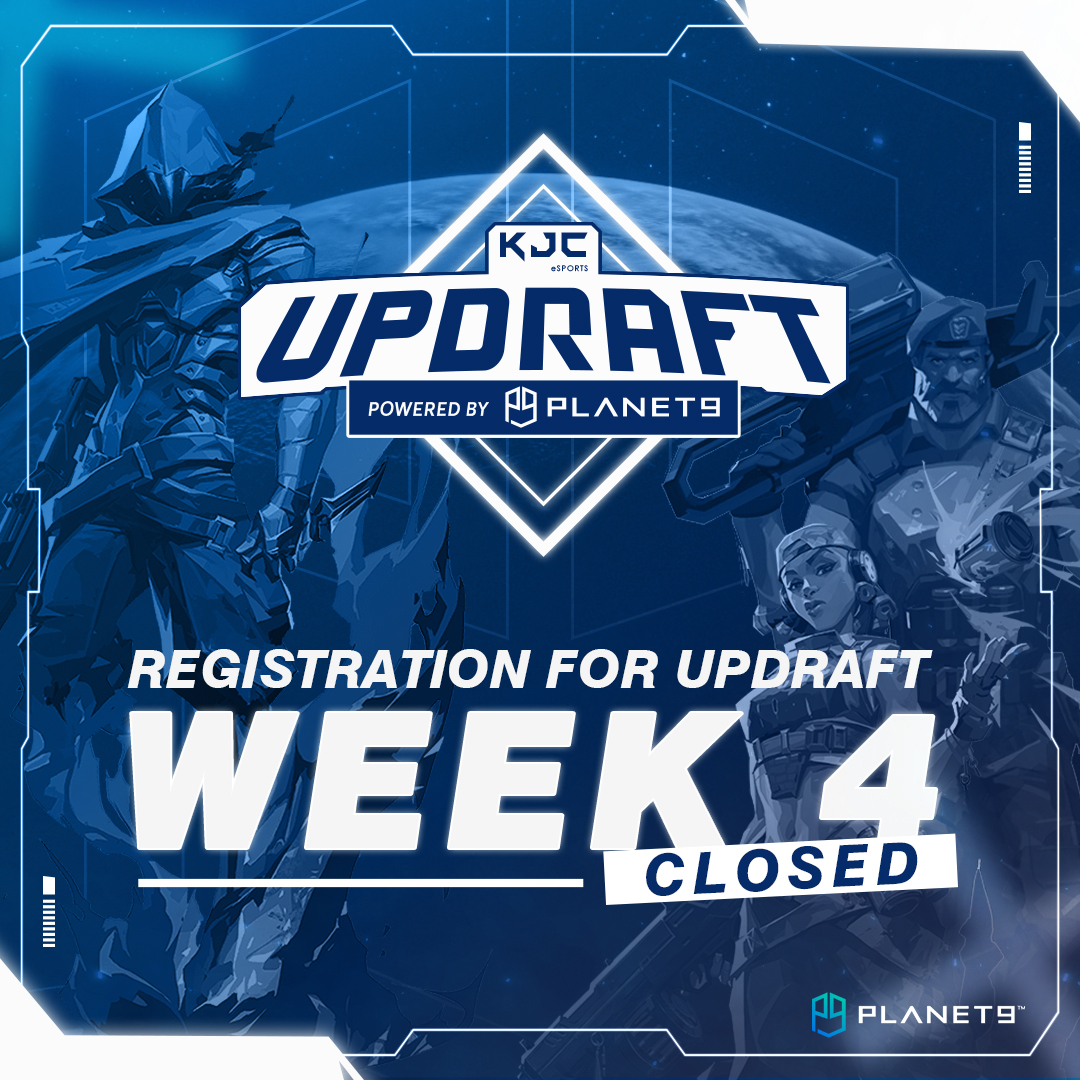 BuffUpGG's tweet photo. โซ REGISTRATION FOR KJC UPDRAFT WEEK 4 IS NOW CLOSED ๐
Stay tuned as we announce the 16 qualified teams!! ๐๐ฅ
This tournament is powered by: @planet9gg
๐: https://t.co/v3pDyBVm1a
#masteryourplay #welcomelanding #valorant #PLANET9 #KJCeSports #KJCUpdraft https://t.co/qnELbpKszN