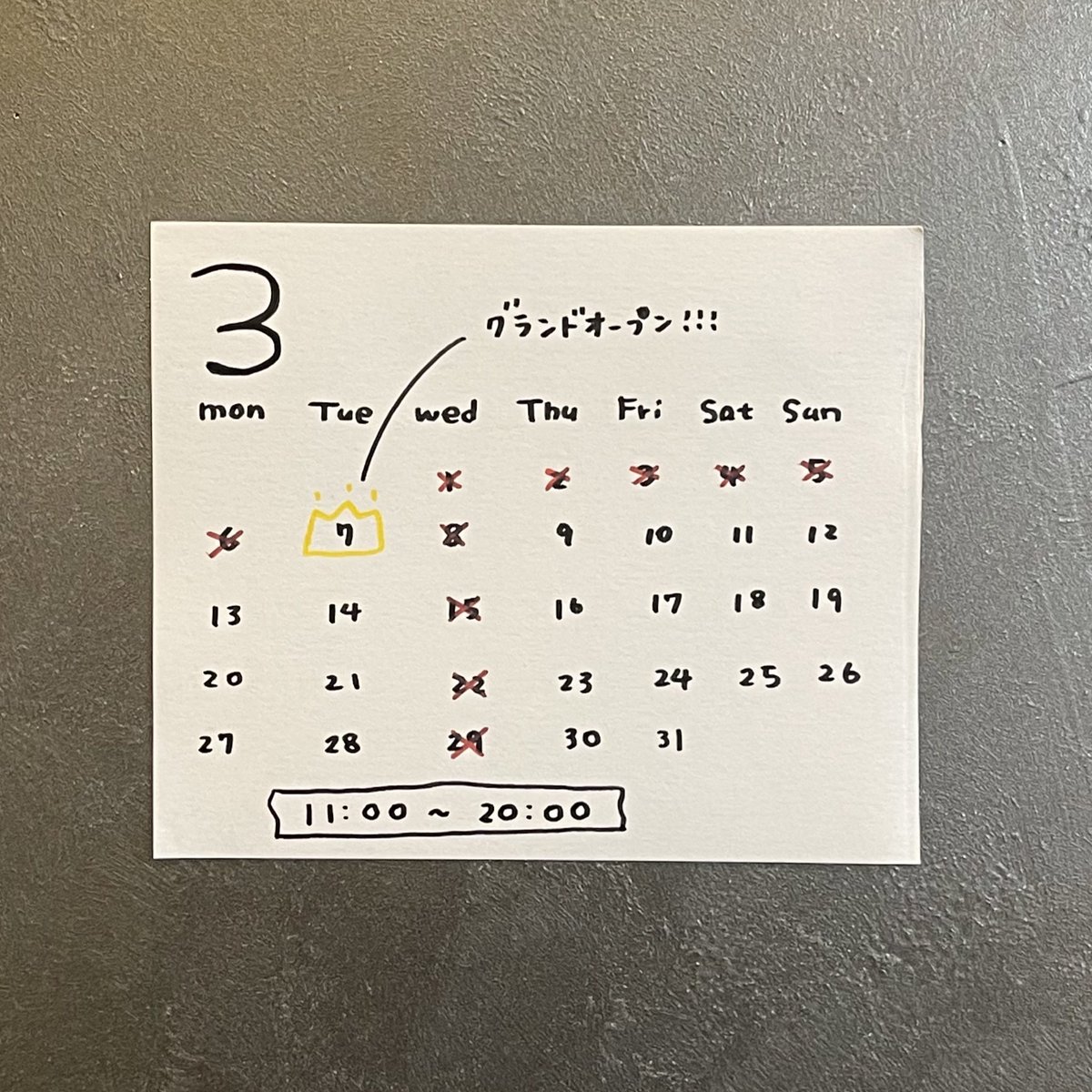 speak2022easy's tweet photo. 先日3月7日にグランドオープンしました🎉
(Twitter更新せずすみません)

⏰営業時間 11:00〜20:00
😴定休日 毎週水曜日

臨時休業やら何やらは都度SNSで発信します。
今月はこんな感じです。 https://t.co/qAMPoHxOen