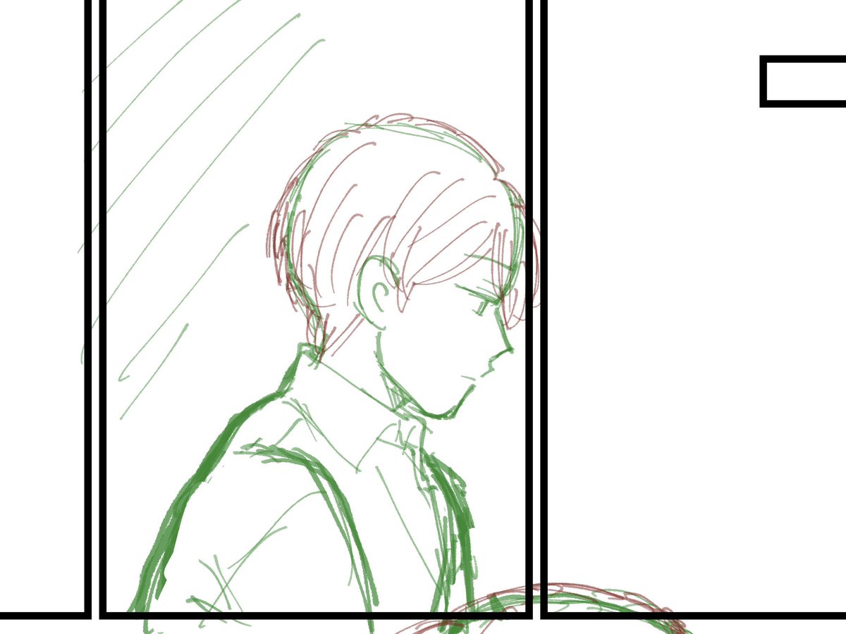 いい無表情にできた〜横顔描くの好き 