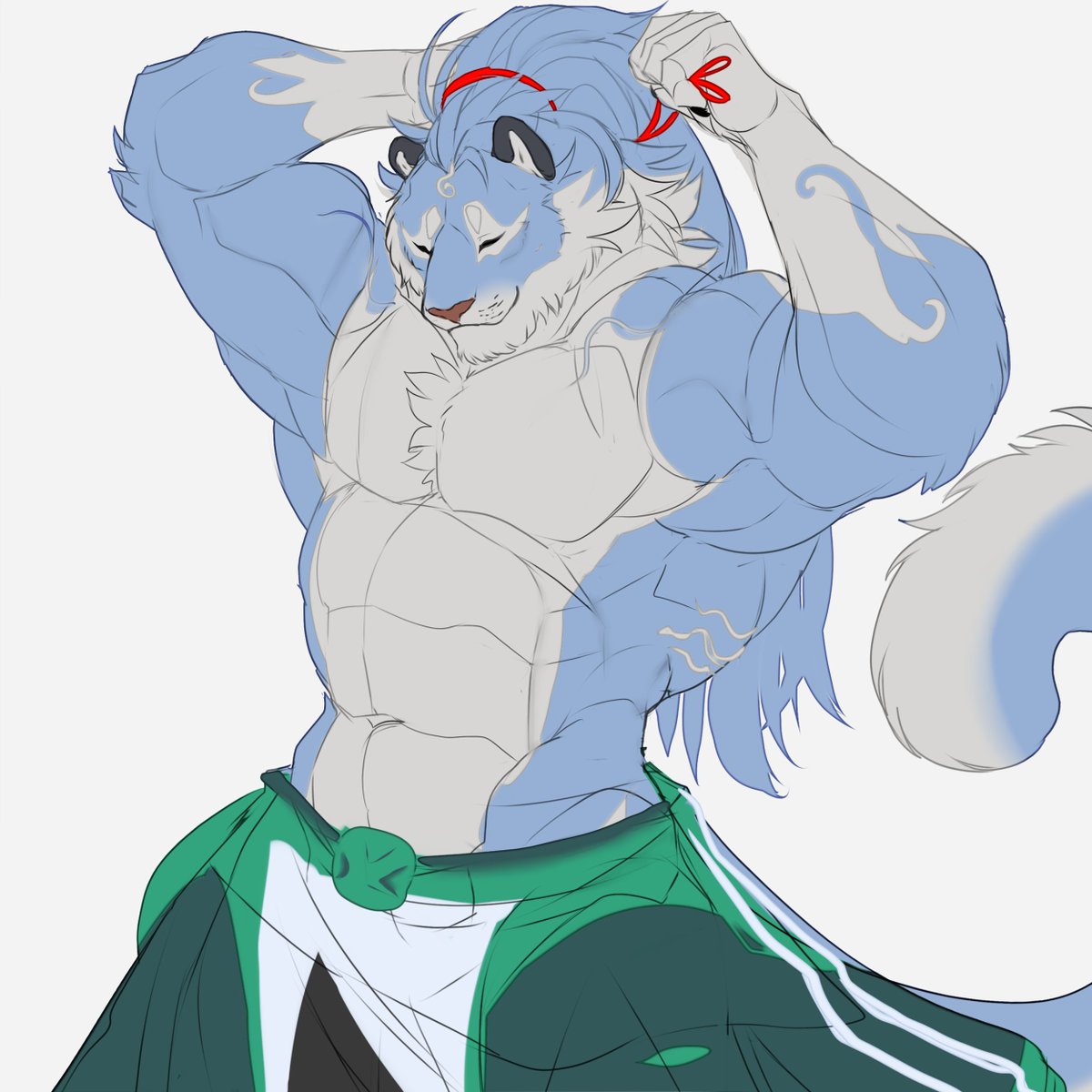 Im too busy to draw a Goodboy so here !

my second fav Blue Kitty Grabfood boi 🐯🐯