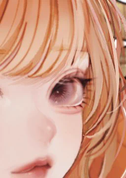 最近のイラストの細かすぎるこだわり眼球の血管とコンタクトレンズの縁の影 