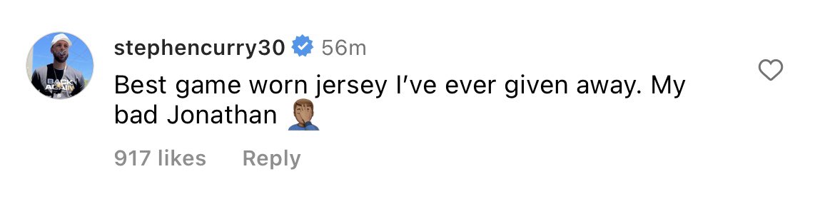 TheWarriorsTalk's tweet photo. Steph gave the dude his game won jersey 👀🔥 https://t.co/XyAsqmG6Rj