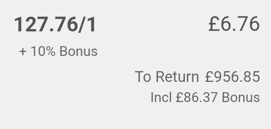 Anyone wanting my crazy along shot acca odds 127/1 give this post a retweet il send it via dm max stake should be £5 on this one as its for fun but I believe it wnt be far away..

Last retweet 1pm uk time