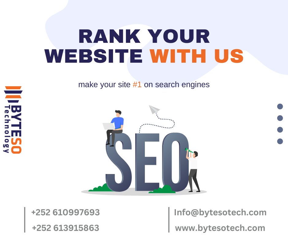 bytesotech's tweet photo. Maximize your online visibility and attract more customers with our expert SEO services! 🔍🚀 Let us help you rank higher in search engine results and drive more traffic to your website. 💻 Contact us today to learn more! #SEOservices #onlinemarketing #digitalstrategy https://t.co/7N4ayCNSGz