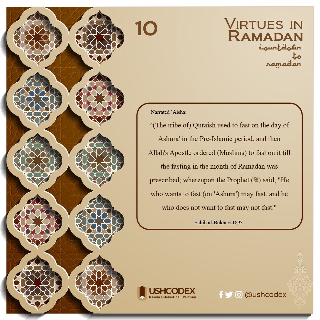 ushcodex's tweet photo. #10DaysToRamadan #countdowntoramadan ☪️
InshaAllah, this is going to be our official flyer for the month of Ramadan. 

We'll be sharing ahadith, Ayahs and Reminders from now till the end of Ramadan InshaAllah and it will be posted on all our social media handles. 💭 https://t.co/Qw1rnYVdD1