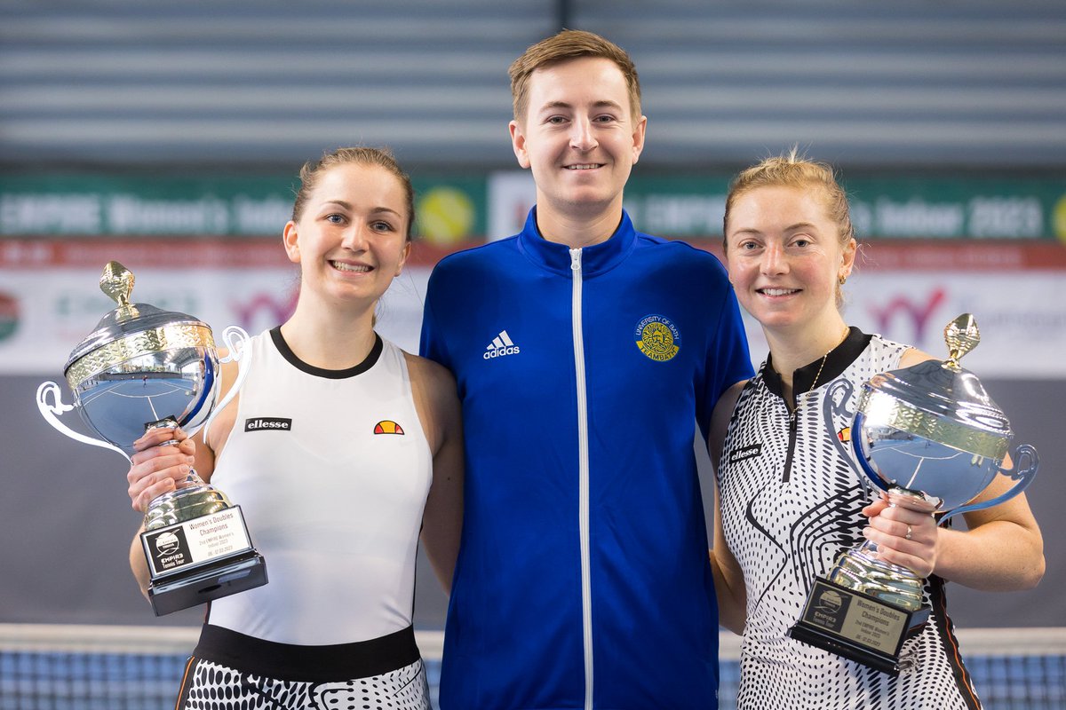 EMPIRETennis's tweet photo. Congrats to @OliviaNicholls 🇬🇧 &amp; @LisseyBarnett 🇬🇧, doubles winners of 2nd W60 EMPIRE Women's Indoor 2023 tournament! 😊
@the_LTA @worldtennis

📷 @milanhutera

#EMPIRETennisTour #EMPIREWomensIndoor
#ITFWorldTennisTour #ITFTennis
 #Trnava #Slovakia #Slovensko https://t.co/wWK8RjIPVH