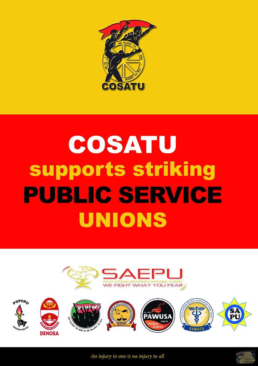 _cosatu's tweet photo. #COSATU supports striking public Service Unions #DefendCollectiveBargaining @eNCA https://t.co/1eowQlbIGk