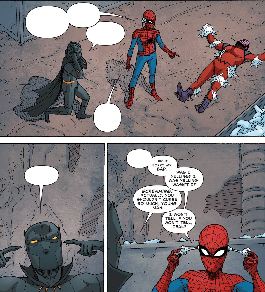 RT @ComicGirlAshley: Spider-Man cursing up a storm is a hilarious image https://t.co/xHH0eSjLFp