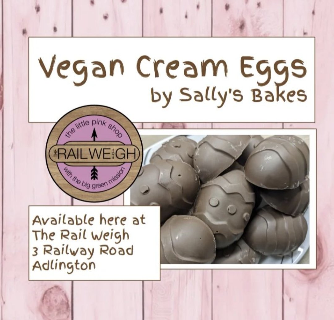 Available here today!
3 Railway Road Adlington, be quick they don't last long!
#vegan #easter #creamegg #adlington #lancs #therailweigh