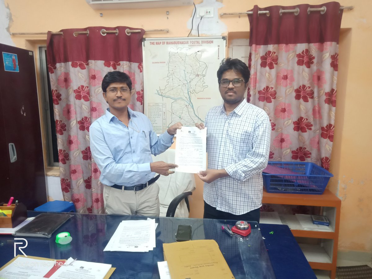 SPMAHBUBNAGAR's tweet photo. Issued appointment letters to the newly appointed Postal Assistants through CHSLE 2020 under Recruitment mission
@IndiaPostOffice @devusinh @cpmgtelangana @PmgHyderabad https://t.co/wOjFdU8QVO