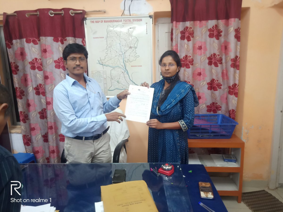 SPMAHBUBNAGAR's tweet photo. Issued appointment letters to the newly appointed Postal Assistants through CHSLE 2020 under Recruitment mission
@IndiaPostOffice @devusinh @cpmgtelangana @PmgHyderabad https://t.co/wOjFdU8QVO