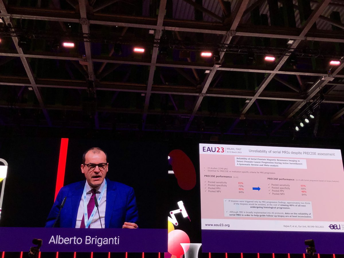 Lorenzo Bianchi (@lorenzo26232839) on Twitter photo Great talk by <a href="/Albert0Briganti/">Alberto Briganti</a> #EAU23 . PCa Patients in AS with ISUP 2 and visible lesion at MRI need biopsy during AS: about 15% may have ISUP 3 who need active treatment Great talk by <a href="/Albert0Briganti/">Alberto Briganti</a> #EAU23 . PCa Patients in AS with ISUP 2 and visible lesion at MRI need biopsy during AS: about 15% may have ISUP 3 who need active treatment